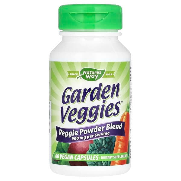 Nature's Way, Garden Veggies, 900 mg, 60 Vegan Capsules (450 mg per Capsule)