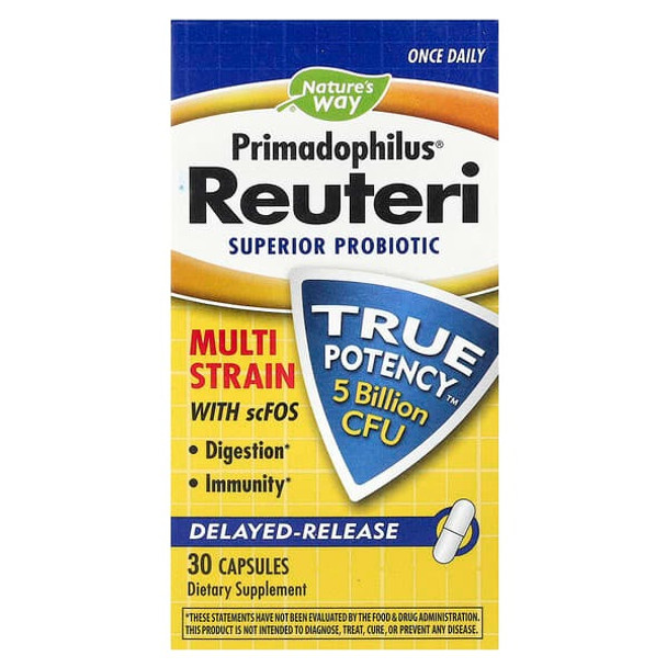 Nature's Way, Primadophilus Reuteri, 5 Billion CFU, 30 Capsules