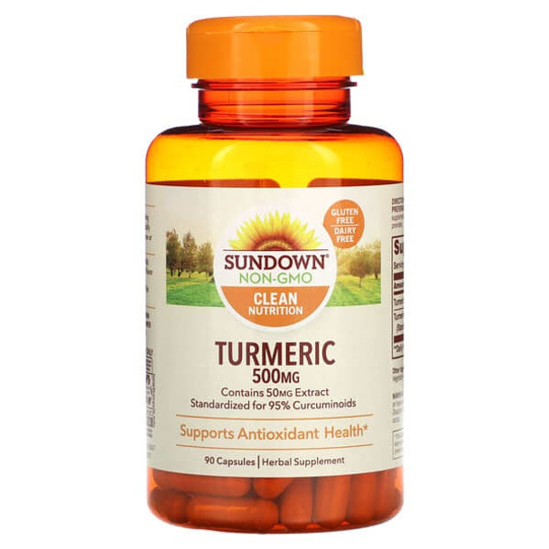 Sundown Naturals, Turmeric, 500 mg, 90 Capsules