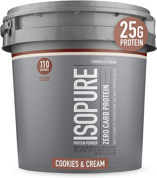Isopure  Cookie and Cream ZERO CARB Protein Powder 7.5 LB