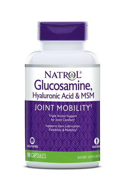 Natrol Glucosamine, Hyaluronic Acid & MSM, 90 Capsules