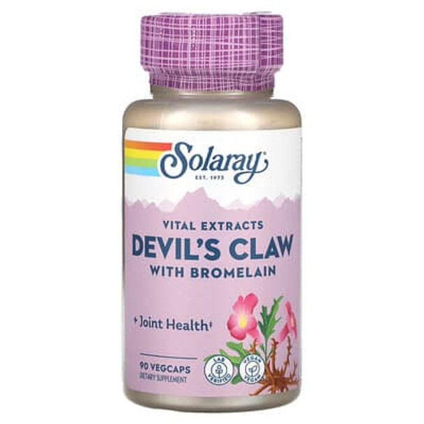 Solaray, Vital Extracts, Devil's Claw with Bromelain, 90 VegCaps