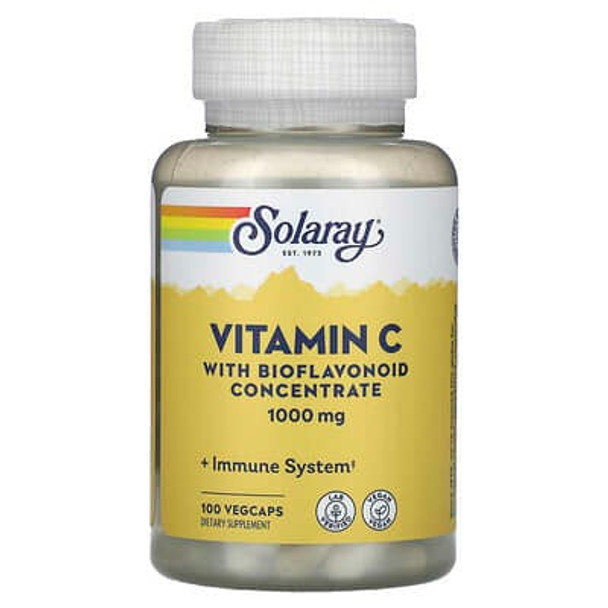 Solaray, Vitamin C with Bioflavonoid Concentrate, 1,000 mg, 100 VegCaps