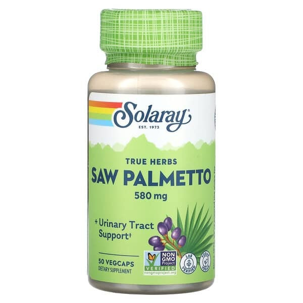 solaray saw palmetto, True Herbs Saw Palmetto, 580 mg, 50 VegCaps
