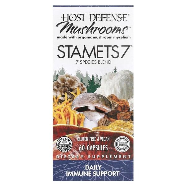 Host Defense, Mushrooms, Stamets 7, 60 Vegetarian Capsules