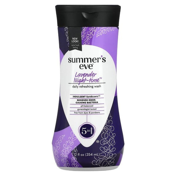 Summer's Eve, 5 in 1 Daily Refreshing Wash, Lavender Night-Time, 12 fl oz (354 ml) Summer's Eve, 5 in 1 Daily Refreshing Wash, Lavender Night-Time, 12 fl oz (354 ml)