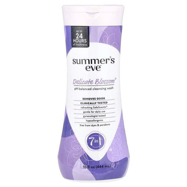 Summer's Eve, 7 in 1 pH-Balanced Cleansing Wash, Delicate Blossom®, 15 fl oz (444 ml) Summer's Eve, 7 in 1 pH-Balanced Cleansing Wash, Delicate Blossom®, 15 fl oz (444 ml)