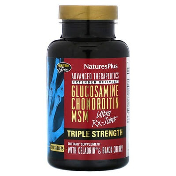 NaturesPlus, Advanced Therapeutics, Glucosamine Chondroitin MSM Ultra Rx-Joint, Triple Strength, 120 Tablets