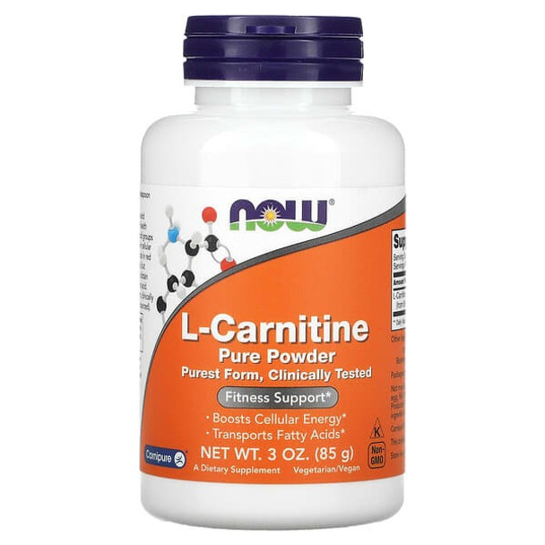 NOW Foods, L-Carnitine, Pure Powder, 3 oz (85 g) NOW Foods, L-Carnitine, Pure Powder, 3 oz (85 g)