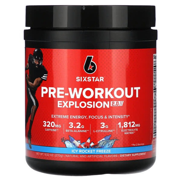 SIXSTAR, Pre-Workout Explosion 2.0, Pink Lemonade , 9.63 oz (273 g)