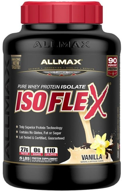 ALLMAX, Isoflex, Pure Whey Protein Isolate, Vanilla, 5 lbs (2.27 kg)