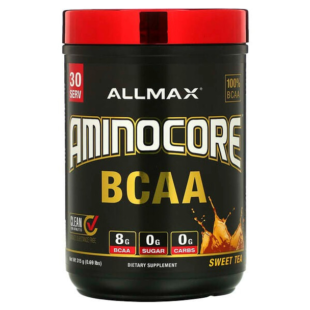 ALLMAX, AMINOCORE BCAA, Sweet Tea, 0.69 lbs (315 g) ALLMAX, AMINOCORE BCAA, Sweet Tea, 0.69 lbs (315 g)
