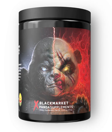 Panda Supps vs Black Market Labs Collab Gorilla's Blood (Mango Strawberry Sherbert) - 20-40 Servings