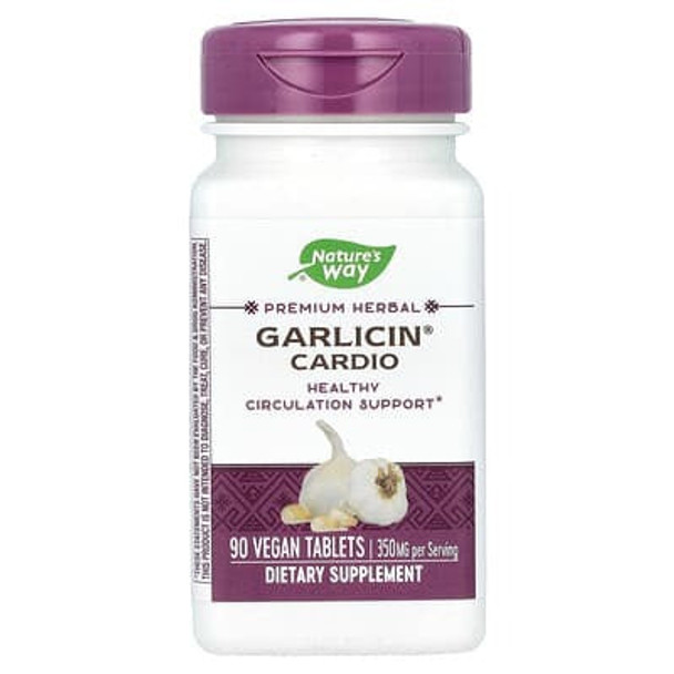 Nature's Way, Garlicin Cardio, 350 mg, 90 Vegan Tablets