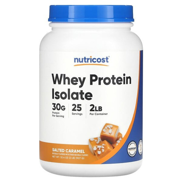Nutricost, Whey Protein Isolate, Salted Caramel, 2 lb (907 g) Nutricost, Whey Protein Isolate, Salted Caramel, 2 lb (907 g)