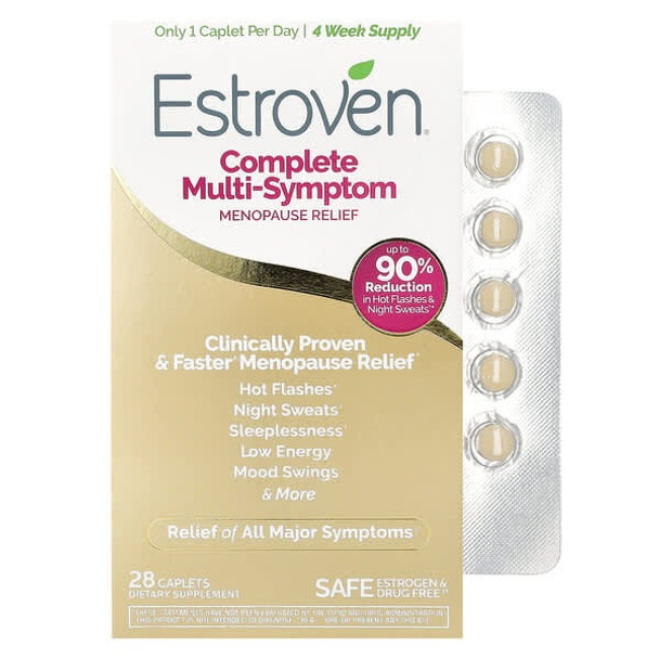 Estroven, Complete Multi-Symptom Menopause Relief, 28 Caplets