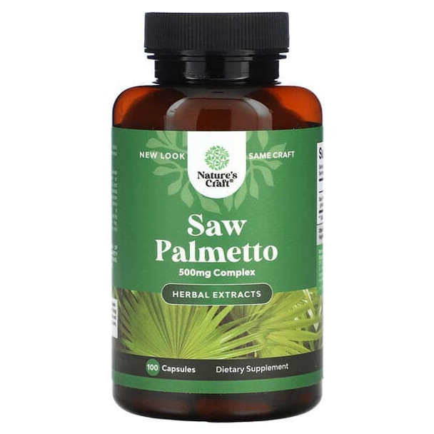 Nature's Craft, Saw Palmetto, 500 mg, 100 Capsules