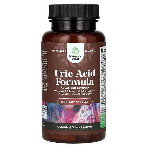 Nature's Craft, Uric Acid Formula, 60 Capsules