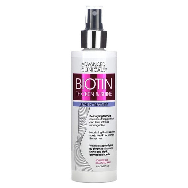 Advanced Clinicals, Biotin, Leave-In Treatment, 8 fl oz (237 ml)