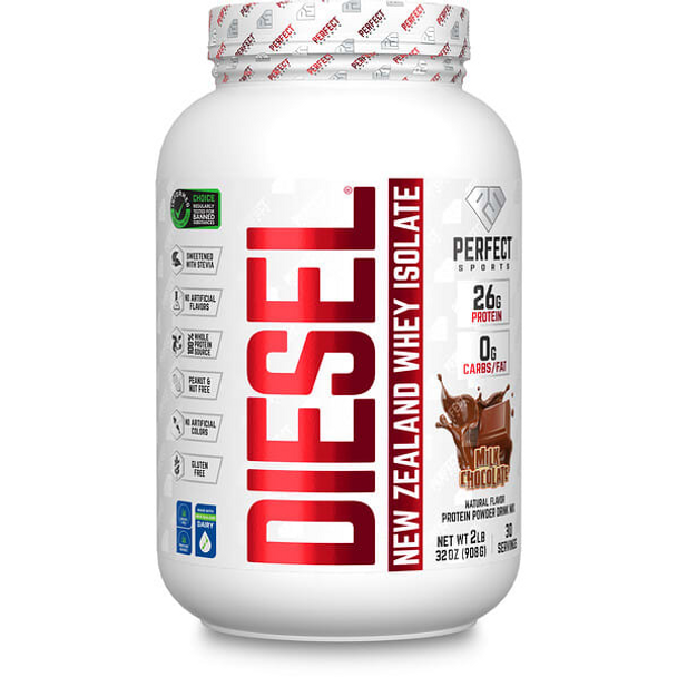 PERFECT Sports, Diesel, New Zealand Whey Isolate, Milk Chocolate, 2 lbs (908 g)