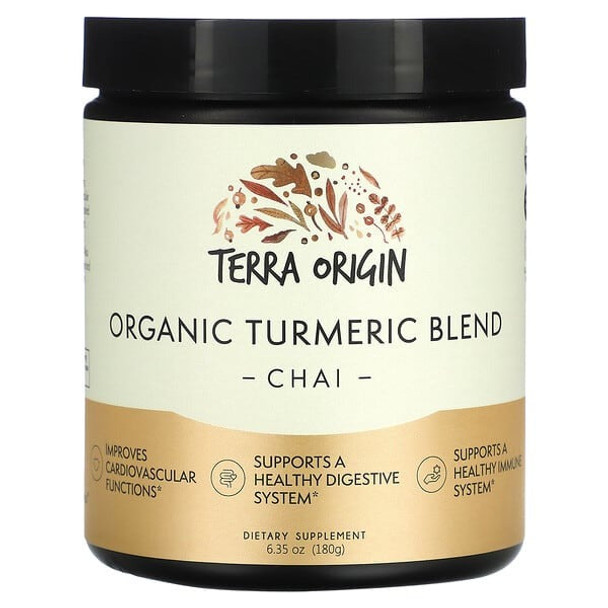 Terra Origin, Organic Turmeric Blend, Chai, 6.35 oz (180 g)