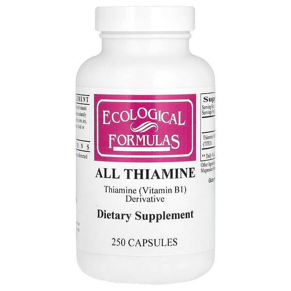 Ecological Formulas, All Thiamine, 250 Capsules