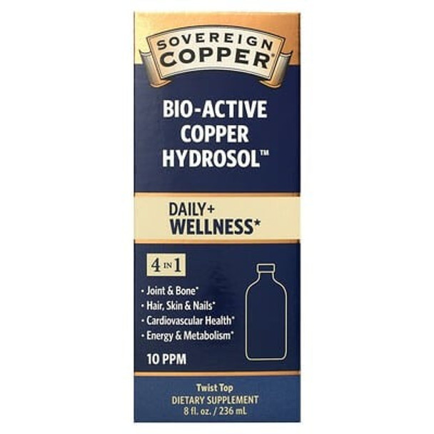 Sovereign Silver, Bio-Active Copper Hydrosol, 10 PPM, 8 oz (236 ml)