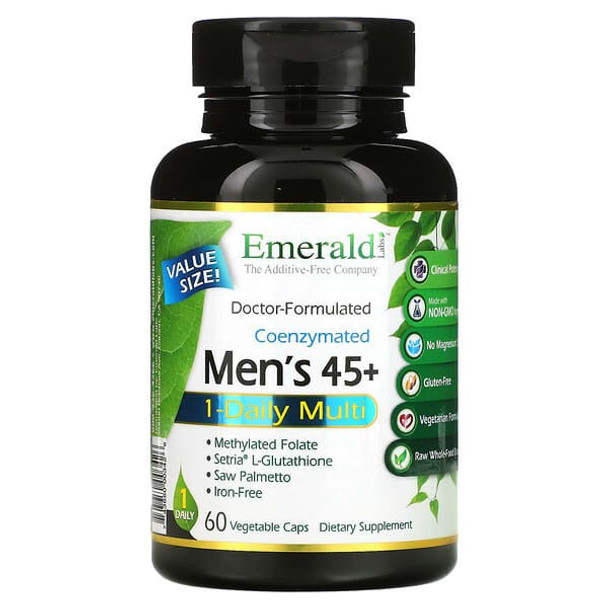 Emerald Laboratories, Coenzymated Men's 45+ 1-Daily Multi, 60 Vegetable Caps Emerald Laboratories, Coenzymated Men's 45+ 1-Daily Multi, 60 Vegetable Caps