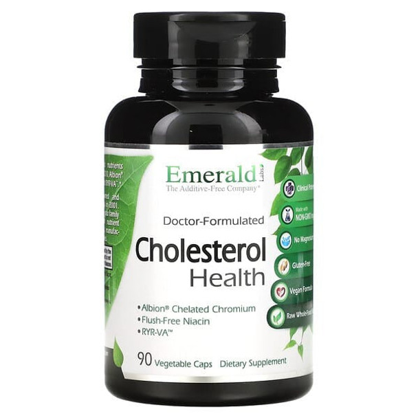 Emerald Laboratories, Cholesterol Health, 90 Vegetable Caps Emerald Laboratories, Cholesterol Health, 90 Vegetable Caps