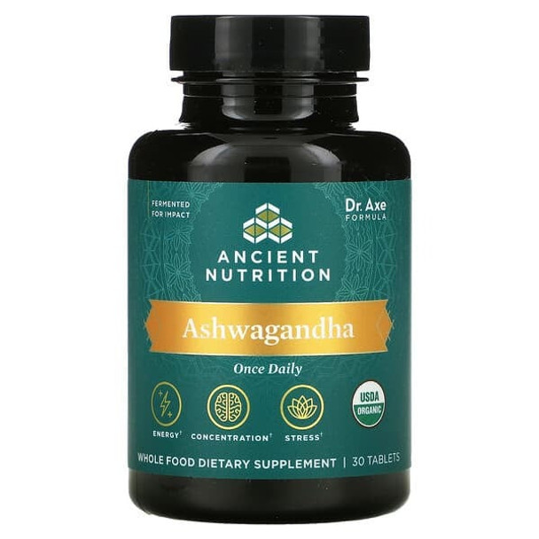 Ancient Nutrition, Ashwagandha, 30 Tablets