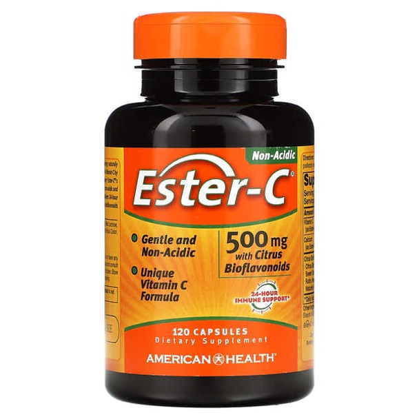 American Health, Ester-C with Citrus Bioflavonoids, 500 mg, 120 Capsules (250 mg per Capsule) American Health, Ester-C with Citrus Bioflavonoids, 500 mg, 120 Capsules (250 mg per Capsule)