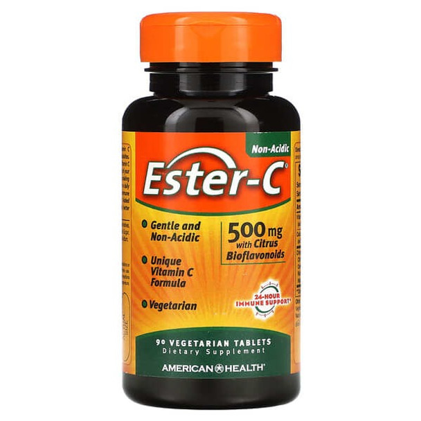American Health, Ester-C With Citrus Bioflavonoids, 500 mg, 90 Vegetarian Tablets American Health, Ester-C With Citrus Bioflavonoids, 500 mg, 90 Vegetarian Tablets