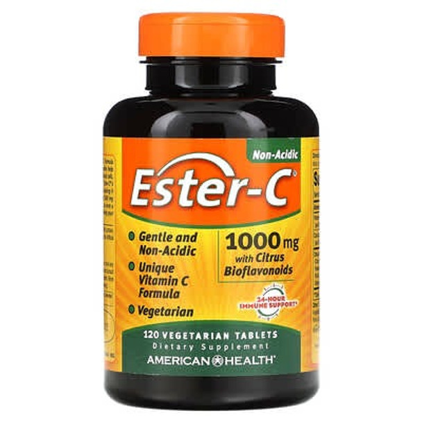 American Health, Ester-C with Citrus Bioflavonoids, 1,000 mg, 120 Vegetarian Tablets American Health, Ester-C with Citrus Bioflavonoids, 1,000 mg, 120 Vegetarian Tablets