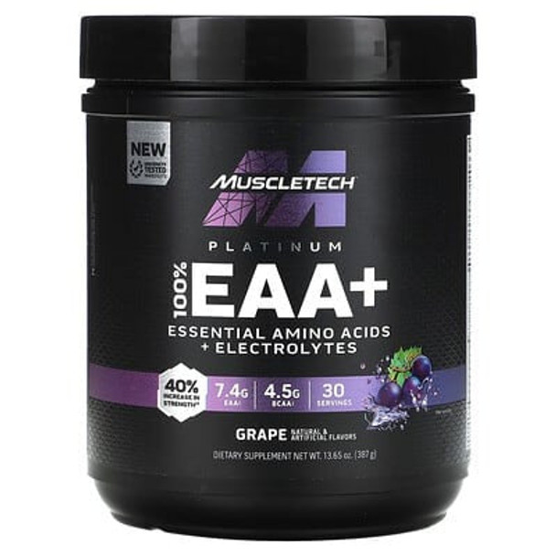 MuscleTech, Platinum 100% EAA+, Grape, 13.65 oz (387 g)