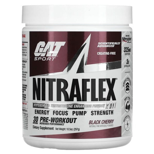 GAT Sport NITRAFLEX, Black Cherry, 10.5 oz (297 g)
