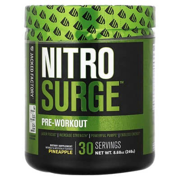Jacked Factory, Nitro Surge, Pre-Workout, Pineapple, 8.68 oz (246 g)