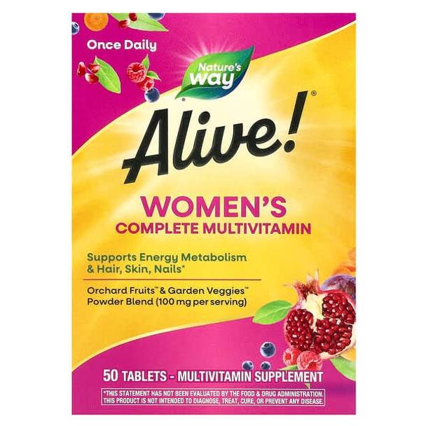 Nature's Way, Alive! Women's Complete Multivitamin, 50 Tablets