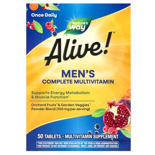 nature's way alive men's energy, Complete Multivitamin, 50 Tablets