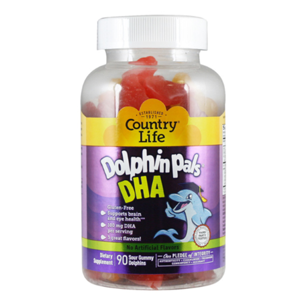 Dolphin Pals DHA Gummies For Kids 100 mg. - 90 Sour Gummies