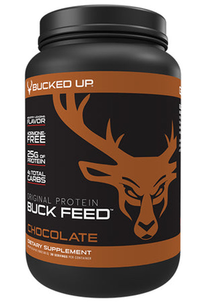 bucked up protein, FEED PROTEIN CHOCOLATE - 30 SERVINGS, buck feed protein powder