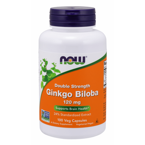 Double Strength Ginkgo Biloba Brain Health Support 120 mg. - 100 Vegetable Capsule(s)