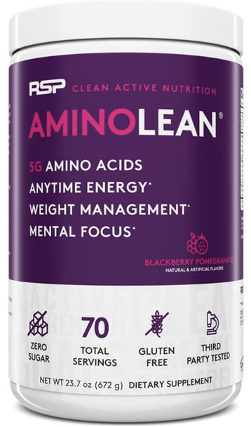 X2 RSP - AMINO LEAN 70 Serv Each Blackberry Pomegranate Weight. Exp 04/25. New