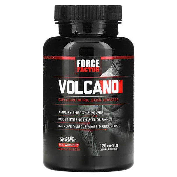 Force Factor, Volcano, Explosive Nitric Oxide Booster, 120 Capsules