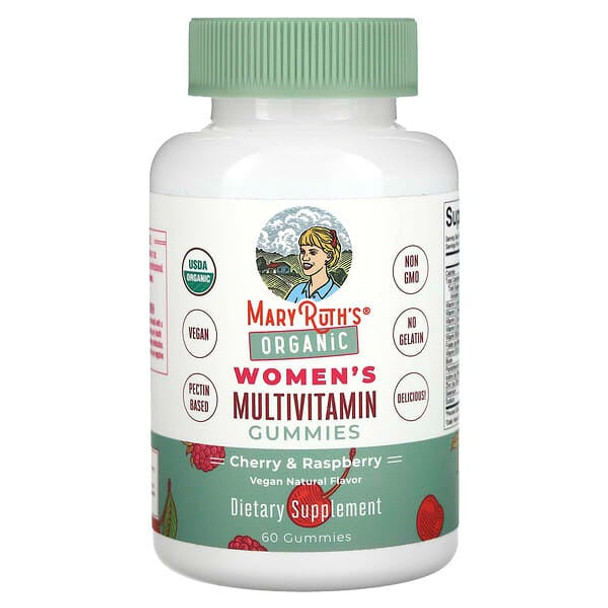 MaryRuth's, Organic Women's Multivitamin, Cherry & Raspberry, 60 Gummies