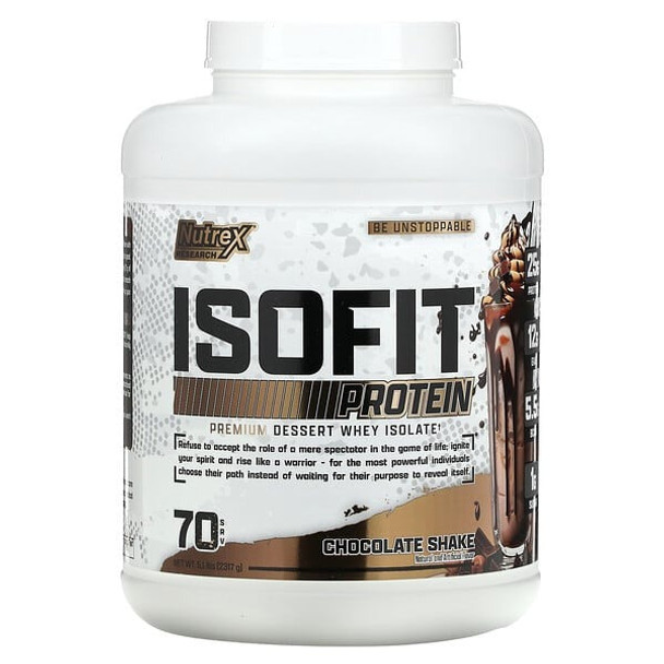 nutrex protein powder, IsoFit, Chocolate Shake, 5.1 lbs (2,317 g)