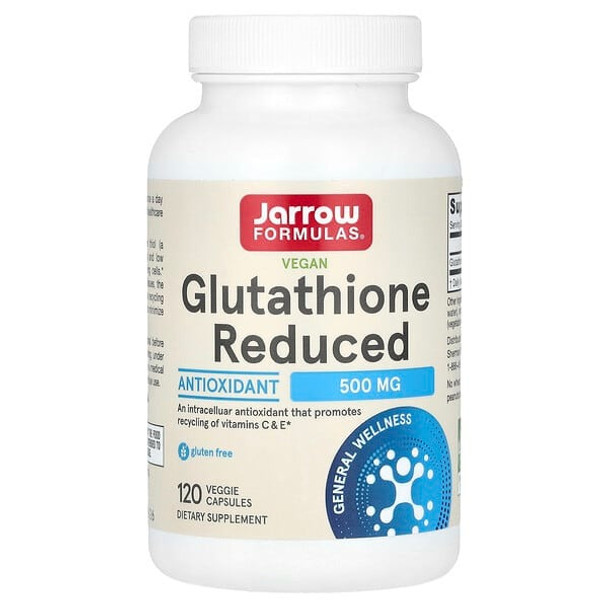 Jarrow Formulas, Vegan Glutathione Reduced, 500 mg, 120 Veggie Capsules