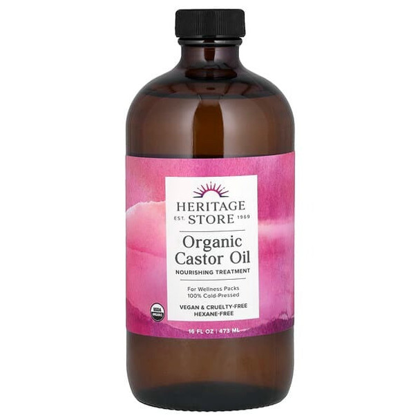 Heritage Store, Organic Castor Oil, 16 fl oz (473 ml)