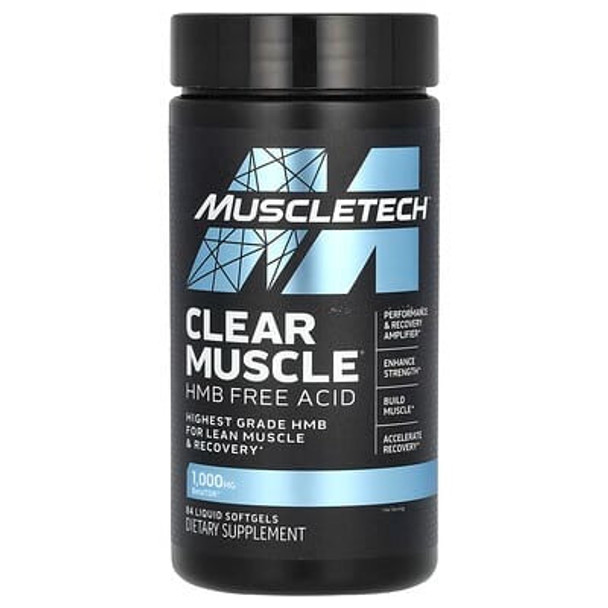 MuscleTech, Clear Muscle, HMB Free Acid, 84 Liquid Softgels