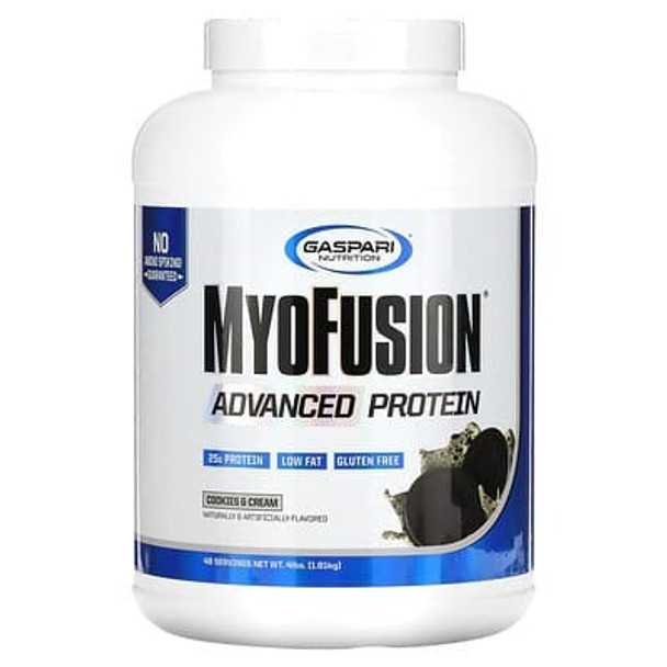 Gaspari Nutrition, MyoFusion, Advanced Protein, Cookies & Cream, 4 lbs (1.81 kg) Gaspari Nutrition, MyoFusion, Advanced Protein, Cookies & Cream, 4 lbs (1.81 kg)