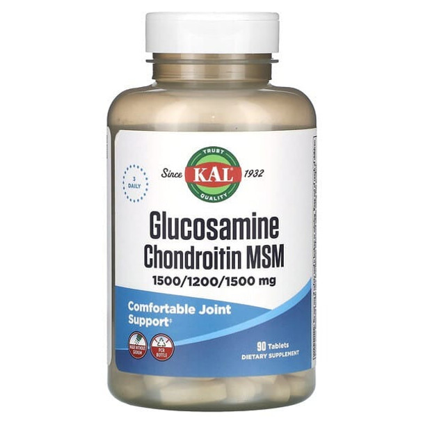 KAL, Glucosamine Chondroitin MSM, 90 Tablets